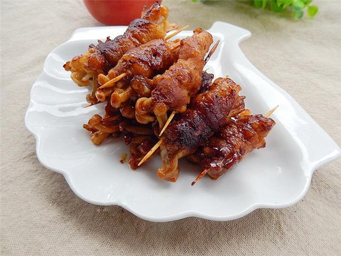 Cách làm món thịt nướng cuộn nấm kim châm - ảnh 5