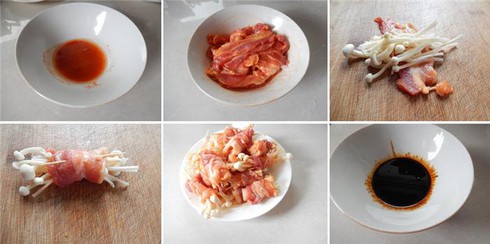 Cách làm món thịt nướng cuộn nấm kim châm - ảnh 3