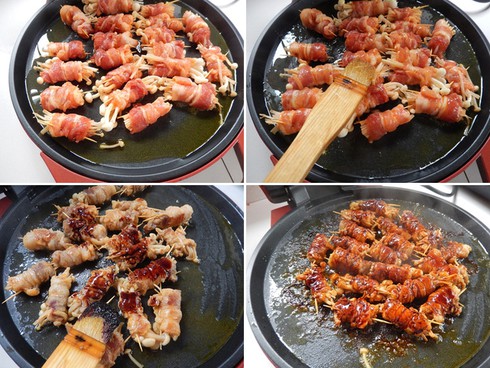 Cách làm món thịt nướng cuộn nấm kim châm - ảnh 4