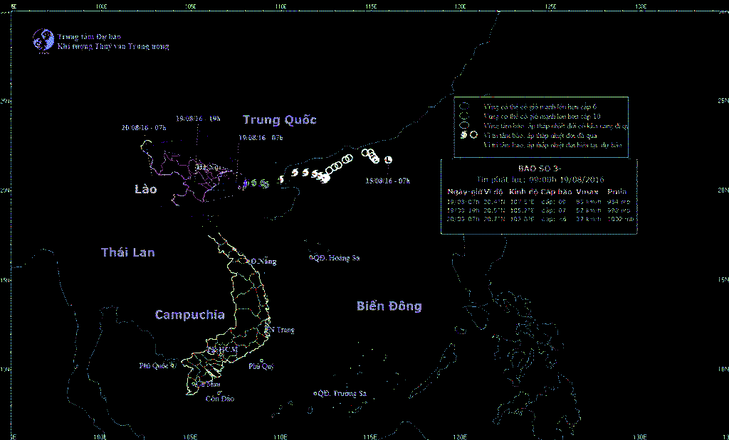 Cập nhật: Tin bão khẩn cấp cơn bão số 3 gần trưa 19/8 - ảnh 1