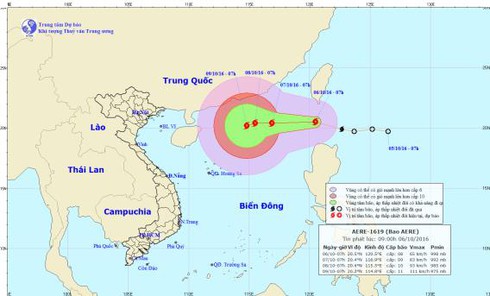 Tin bão Aere mới nhất 9h ngày 6/10: Sắp vào Biển Đông, còn tiếp tục mạnh lên - ảnh 1