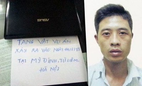 Công an HN phục kích bắt gọn tên móc túi trên xe buýt - ảnh 1