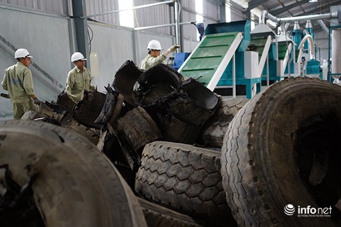 Nhà máy tái chế lốp ô tô phế thải đầu tiên tại Việt Nam - ảnh 1