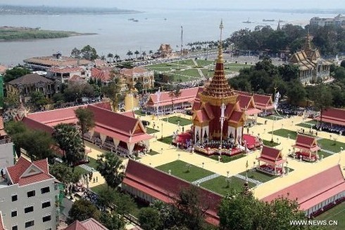 Campuchia chuẩn bị tang lễ cựu vương Sihanouk - ảnh 7