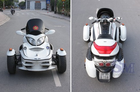 Thợ Hà Nội chế 'siêu' mô tô Can-Am 3 bánh giá chỉ... 50 triệu - ảnh 2