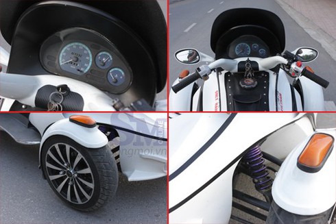 Thợ Hà Nội chế 'siêu' mô tô Can-Am 3 bánh giá chỉ... 50 triệu - ảnh 3