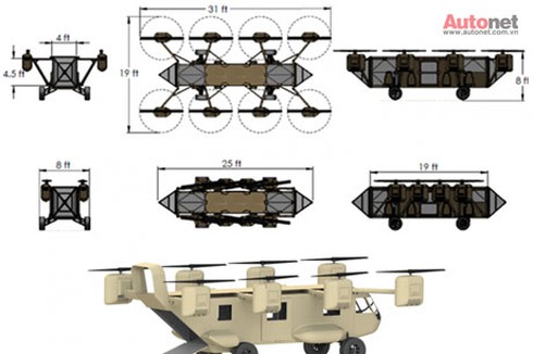 Xe tải trực thăng đầu tiên trên thế giới ra mắt - ảnh 2