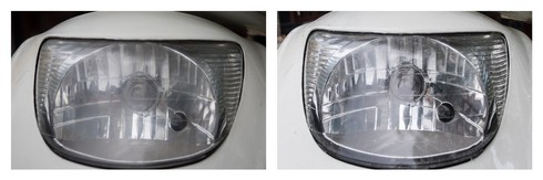 Làm mới đèn xe cũ với kem đánh răng và quả bơ - ảnh 2