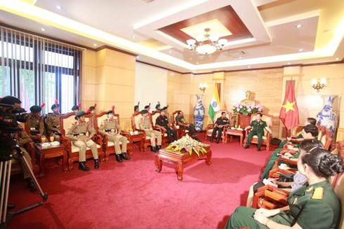 Cận cảnh Đoàn Tổng hội Thiếu sinh quân Ấn Độ thăm Bộ Quốc phòng - ảnh 3