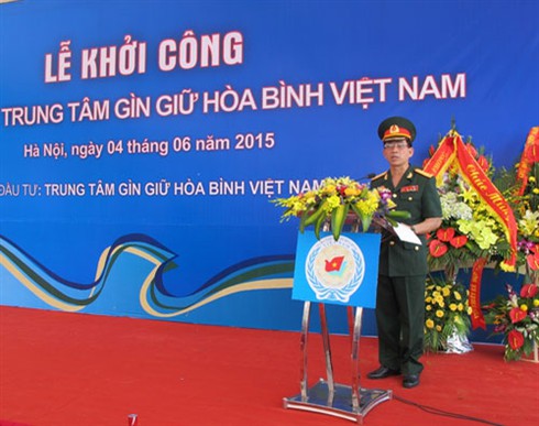 Khởi công xây dựng Trung tâm Gìn giữ hòa bình Việt Nam tại Hà Nội - ảnh 1