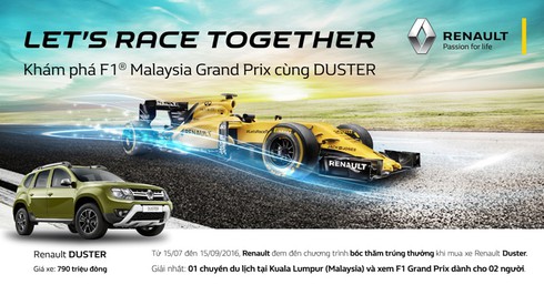 Renault đưa khách mua xe Duster tới xem Giải Grand Prix tại Malaysia - ảnh 1