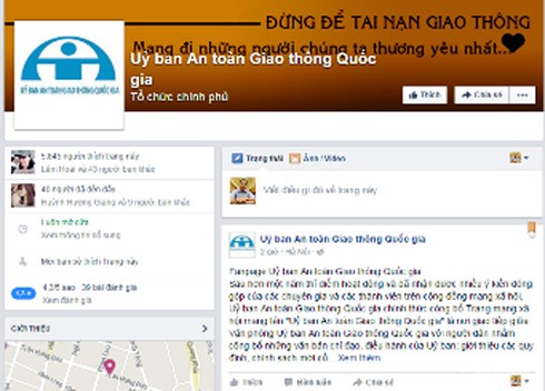 Ủy ban ATGT Quốc gia lập trang Facebook tiếp nhận ý kiến người dân - ảnh 1