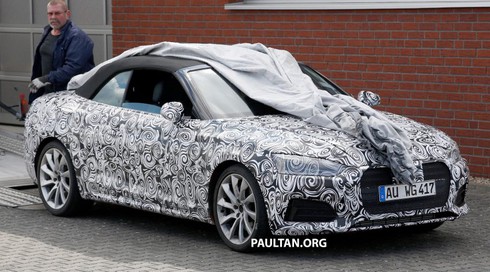Audi S5 Cabriolet lộ diện trên đường thử Nurburgring - ảnh 4