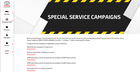 UMW Toyota ra trang web ứng dụng giúp nhận biết và kiểm tra xe bị triệu hồi - ảnh 1