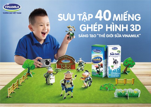 Bé vui uống sữa, sưu tập làng bò - ảnh 1