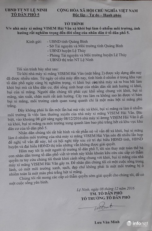 Quảng Bình: Hơn 100 hộ dân sống cạnh Nhà máy xi-măng Visem kêu cứu! - ảnh 4