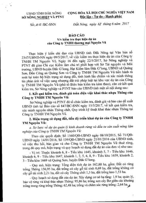 Đắk Nông: Sai phạm ở Dự án 162 ha rừng của Công ty gia đình cựu PGĐ CA tỉnh - ảnh 1