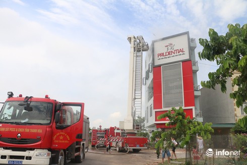 Thanh Hóa: Cháy tầng 5 công ty do chạy máy phát điện - ảnh 1