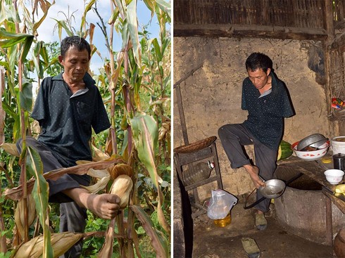 Cảm động người con không tay chăm mẹ bại liệt - ảnh 7