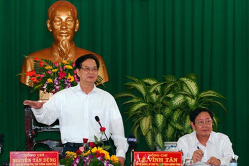 Thủ tướng Nguyễn Tấn Dũng làm việc tại tỉnh Đồng Tháp - ảnh 1