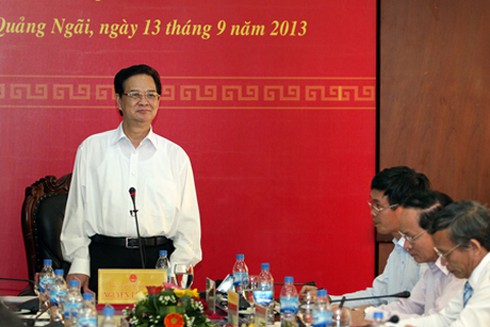 Thủ tướng làm việc với lãnh đạo tỉnh Quảng Ngãi - ảnh 1