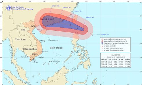 Siêu bão Usagi tiến nhanh hướng giữa Tây Bắc và Tây Tây Bắc (20/9) - ảnh 2