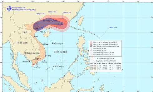 Tin bão số 9 và dự báo thời tiết ngày 23/9 - ảnh 1