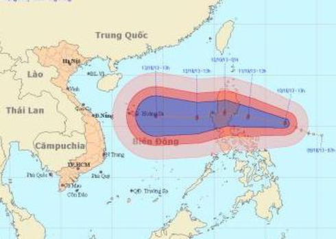 Tin bão gần Biển Đông (bão số 11) chiều ngày 10/10 - ảnh 1