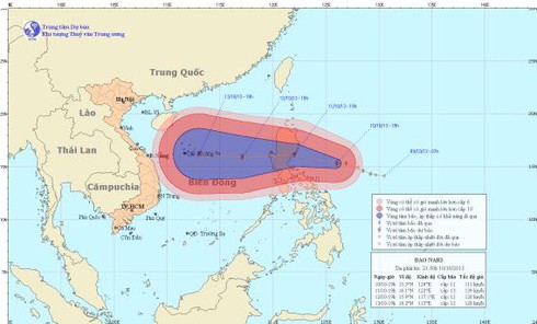 Tin bão gần Biển Đông (bão số 11) mới nhất tối 10/10 - ảnh 1