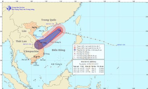 Tin bão số 12 mới nhất chiều 3/11: Sẽ suy yếu thành áp thấp trên biển - ảnh 1