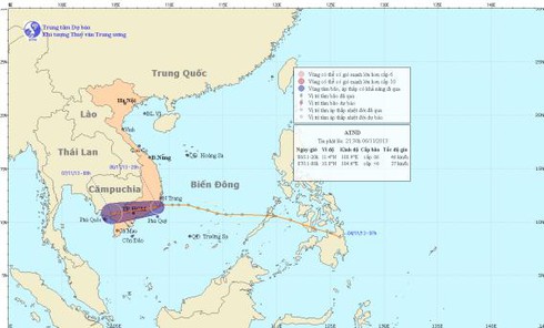 Tin mới nhất về bão Haiyan và áp thấp nhiệt đới trên đất liền tối 6/11 - ảnh 1