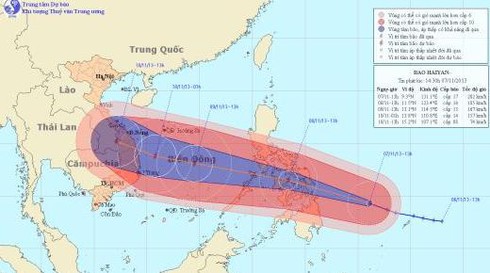 Tin bão Haiyan (nguy cơ thành bão số 14) mới nhất chiều 7/11 - ảnh 1