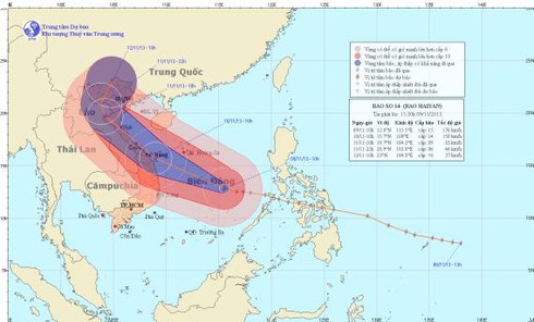 Tin bão số 14 mới nhất: Trung Trung Bộ mưa to chiều tối 9/11, đề phòng sóng cao 8 - 10m - ảnh 1