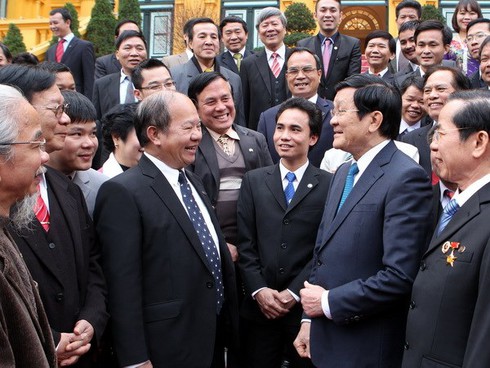 Chủ tịch nước gặp mặt Liên hiệp các hội UNESCO VN - ảnh 1