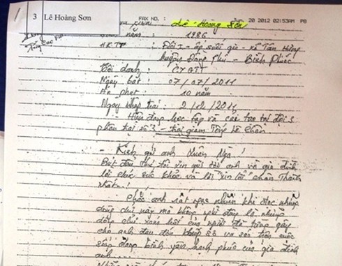 Hàng ngàn phạm nhân viết thư “xin lỗi” - ảnh 1