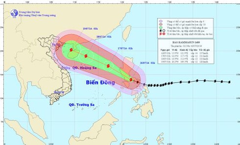 Tin bão Rammasun ngày 16/7: Vượt Philippines vẫn mạnh cấp 12, 13 - ảnh 1