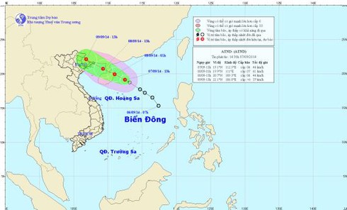 Tin áp thấp nhiệt đới chiều 7/9: Hướng vào Quảng Ninh - ảnh 1