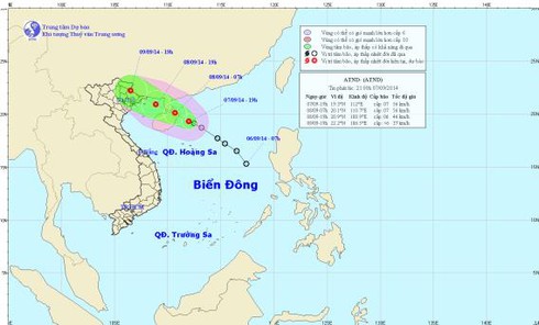 Tin thời tiết ngày 8/9: Áp thấp nhiệt đới giật cấp 8 vào vịnh Bắc Bộ - ảnh 1