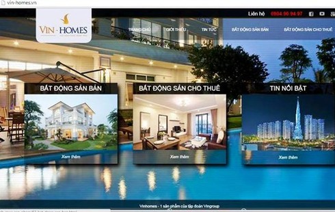 Giả mạo trang website giống hệt Vingroup để rao bán căn hộ - ảnh 1