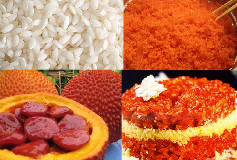 Cách nấu xôi gấc ngon bằng nồi cơm điện, hướng dẫn làm xôi gấc đậu xanh - ảnh 1