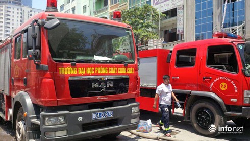 Cháy xưởng in cạnh cây xăng tại Thanh Xuân, Hà Nội - ảnh 3