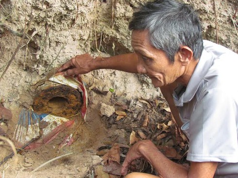 Phát hiện một quả bom nằm trong khu dân cư - ảnh 1