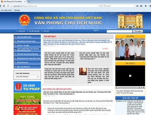 Văn phòng Chủ tịch nước chính thức có Trang thông tin điện tử - ảnh 1