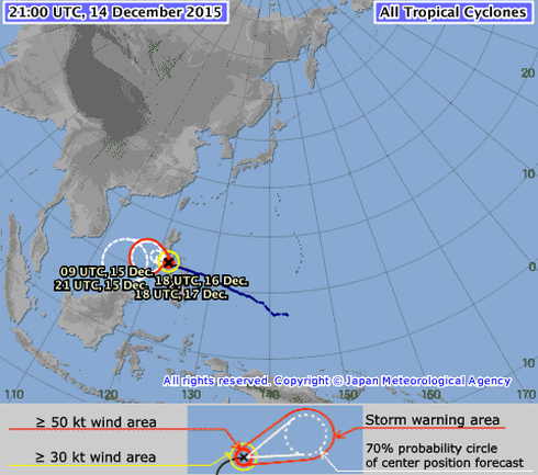 Tin bão Melor gần Biển Đông ngày 15/12: Sức gió 150km/h, đổ bộ Philippines - ảnh 2