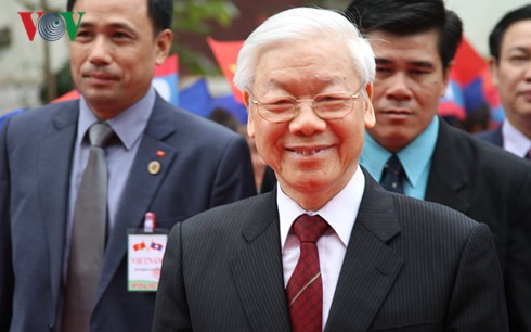 Tổng Bí thư Nguyễn Phú Trọng nói chuyện tại ĐHQG Lào - ảnh 1