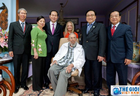 Hình ảnh Lãnh tụ Cuba Fidel Castro trong cuộc gặp Chủ tịch nước Trần Đại Quang - ảnh 6