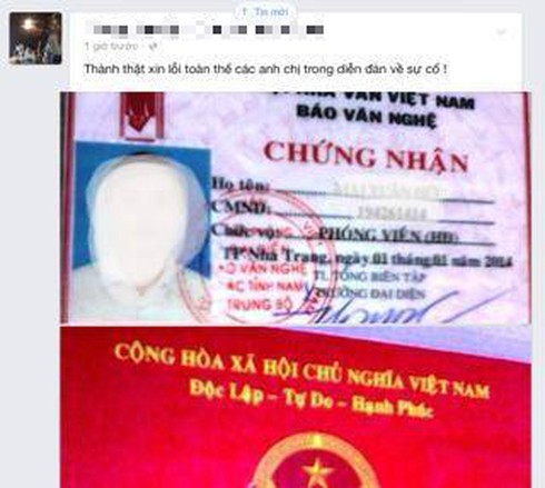 Báo Văn nghệ cấp chứng nhận phóng viên “giống” thẻ nhà báo? - ảnh 1