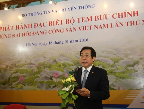 Phát hành đặc biệt bộ tem chào mừng Đại hội Đảng XII - ảnh 1