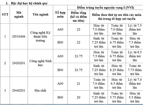 Điểm chuẩn của ĐH Kinh tế - Luật, ĐH Khoa học tự nhiên (ĐH Quốc gia TP.HCM) - ảnh 2