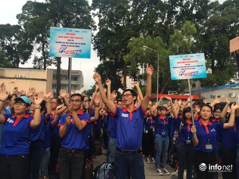 TP.HCM: Hơn 3.000 sinh viên tình nguyện ra quân Tiếp sức mùa thi - ảnh 1